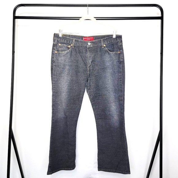 Levi's Denim - Levi's 515 Y2K Made in USA Black Nouveau Bootcut Distressed Stretch Jeans SZ 16